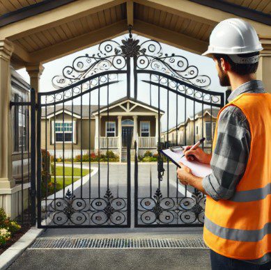 survey of front gate at an MH community 1