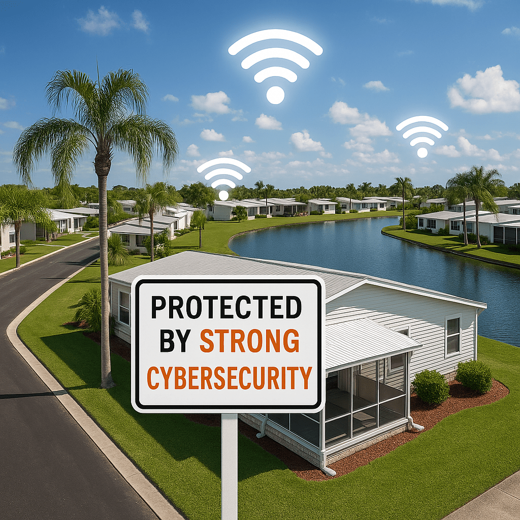 Manufactured housing community protected by strong cybersecurity