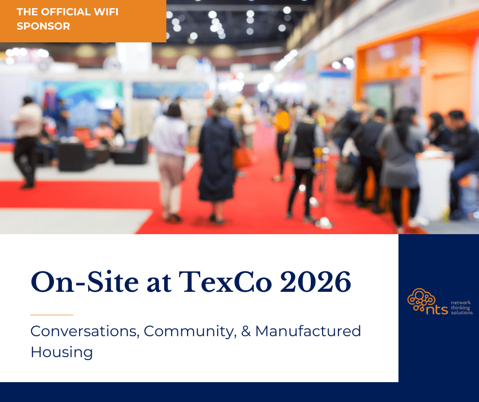 On-site at TexCo 2026. People at a trade show walking around TexCo conference. Underneath is the blog header and subtitle.